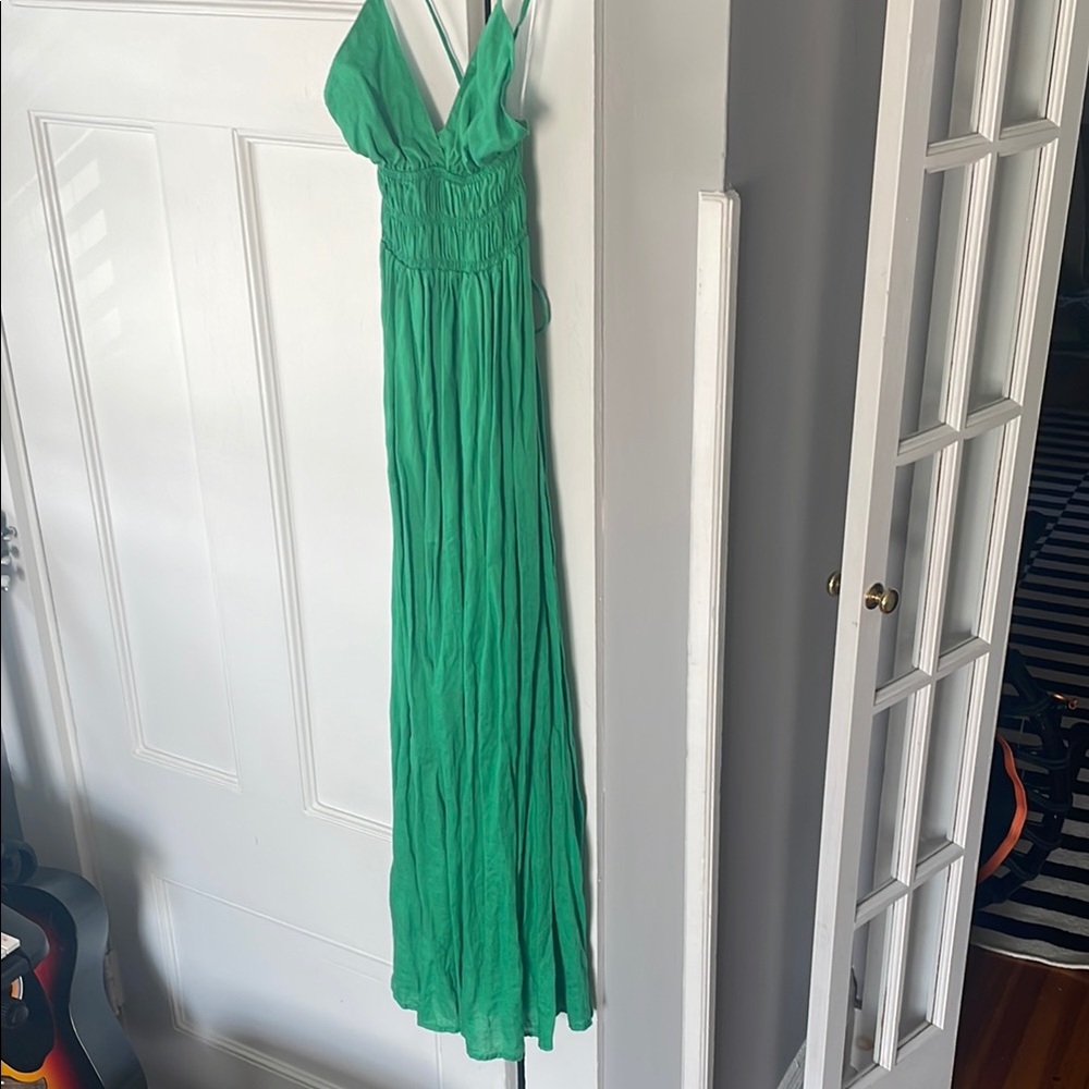 Elegant Green Maxi Dress